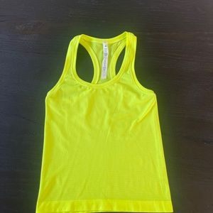 lululemon Swiftly tech racerback tank, Size 2, Highlight Yellow